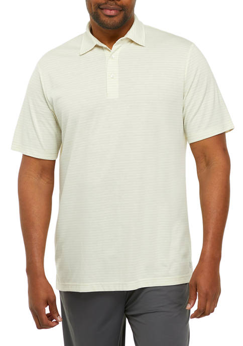 ZELOS Big & Tall Brushed Stripe Polo