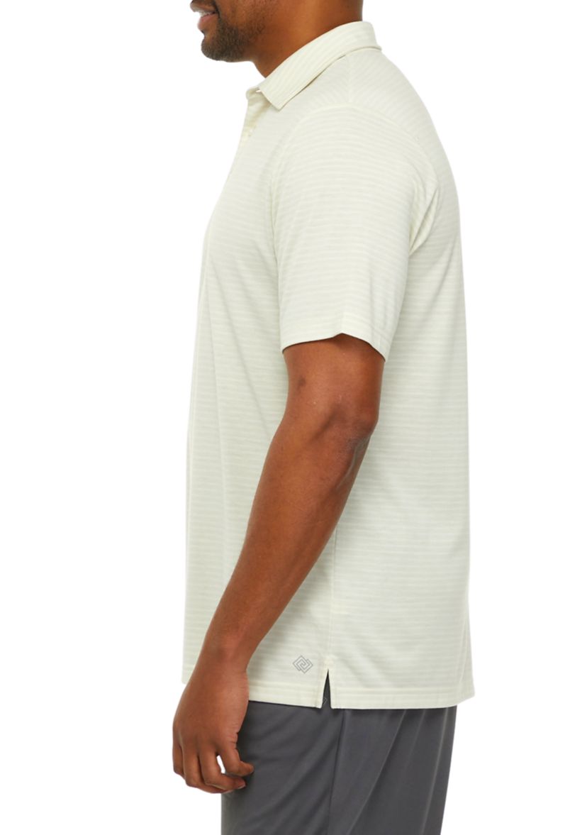 Big & Tall Brushed Stripe Polo 