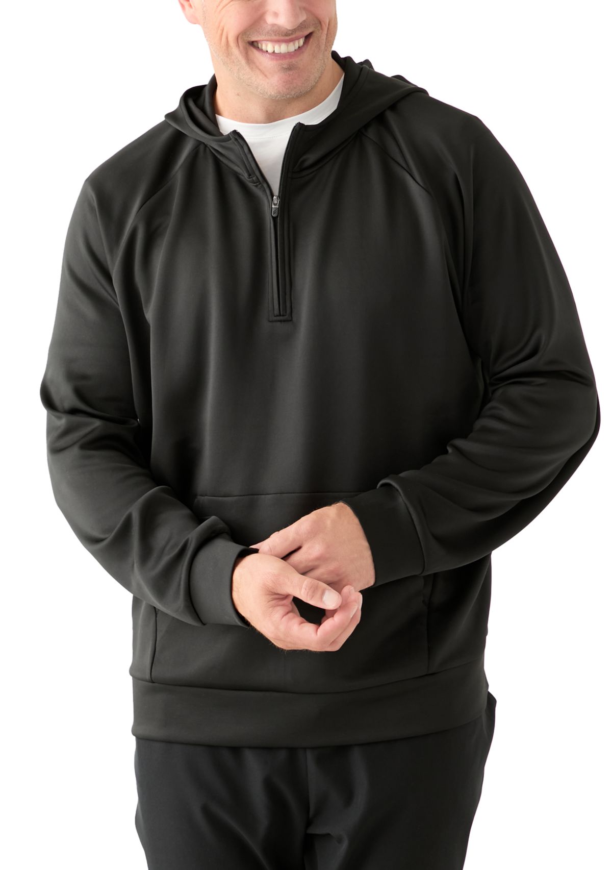 Big & Tall Triple Knit Quarter Zip Hoodie