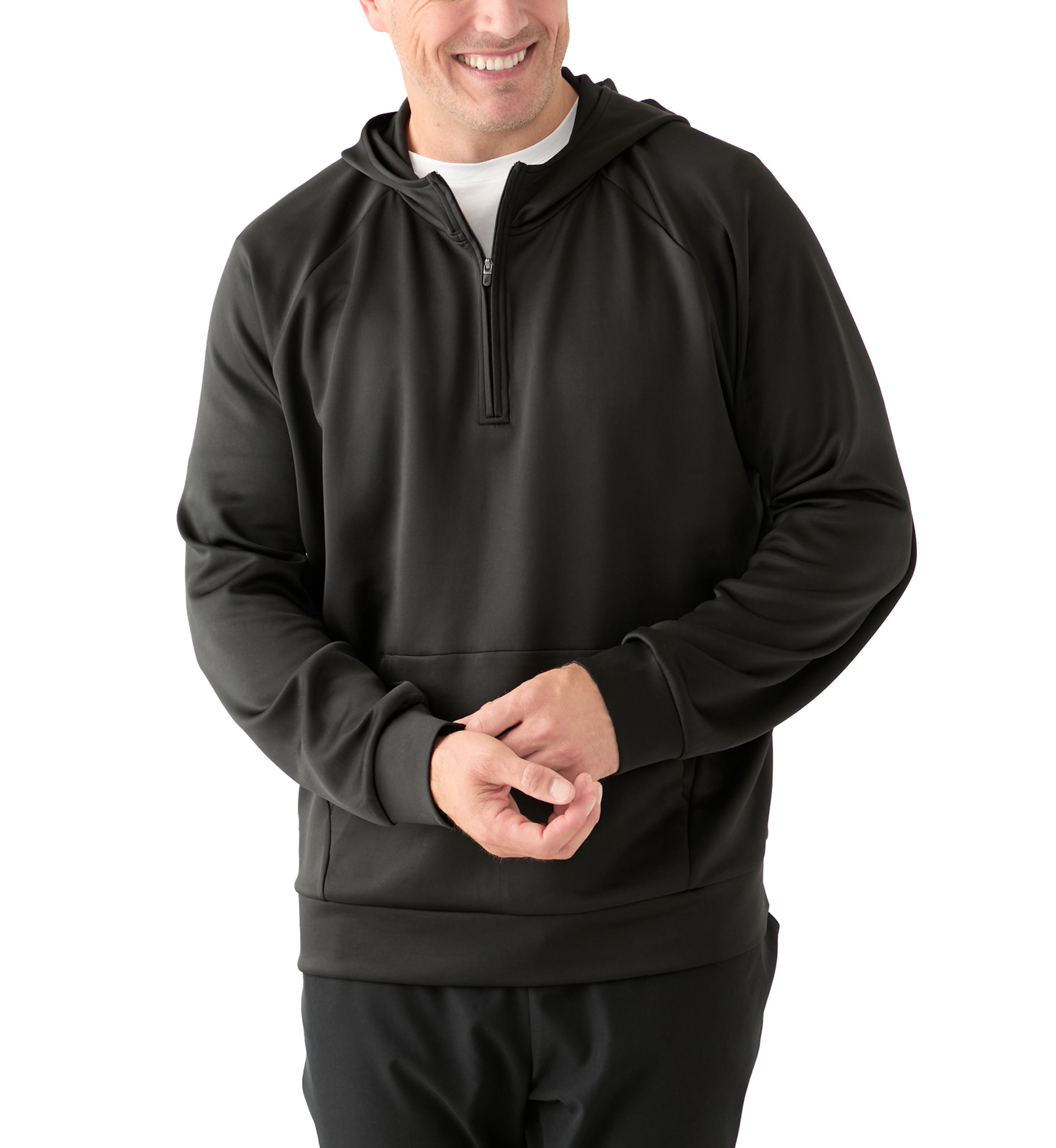 Big & Tall Triple Knit Quarter Zip Hoodie