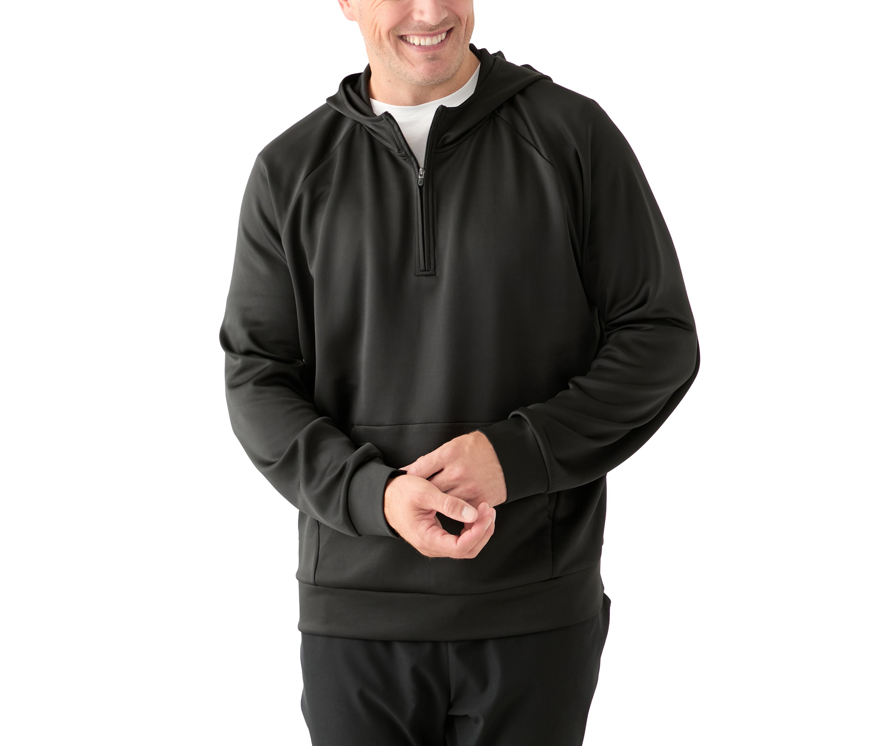 Big & Tall Triple Knit Quarter Zip Hoodie