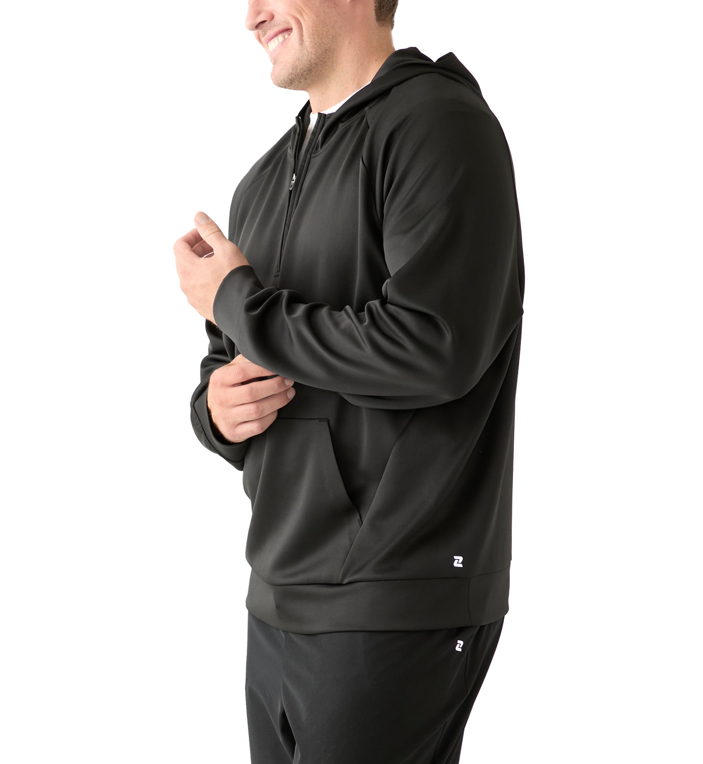 Big & Tall Triple Knit Quarter Zip Hoodie