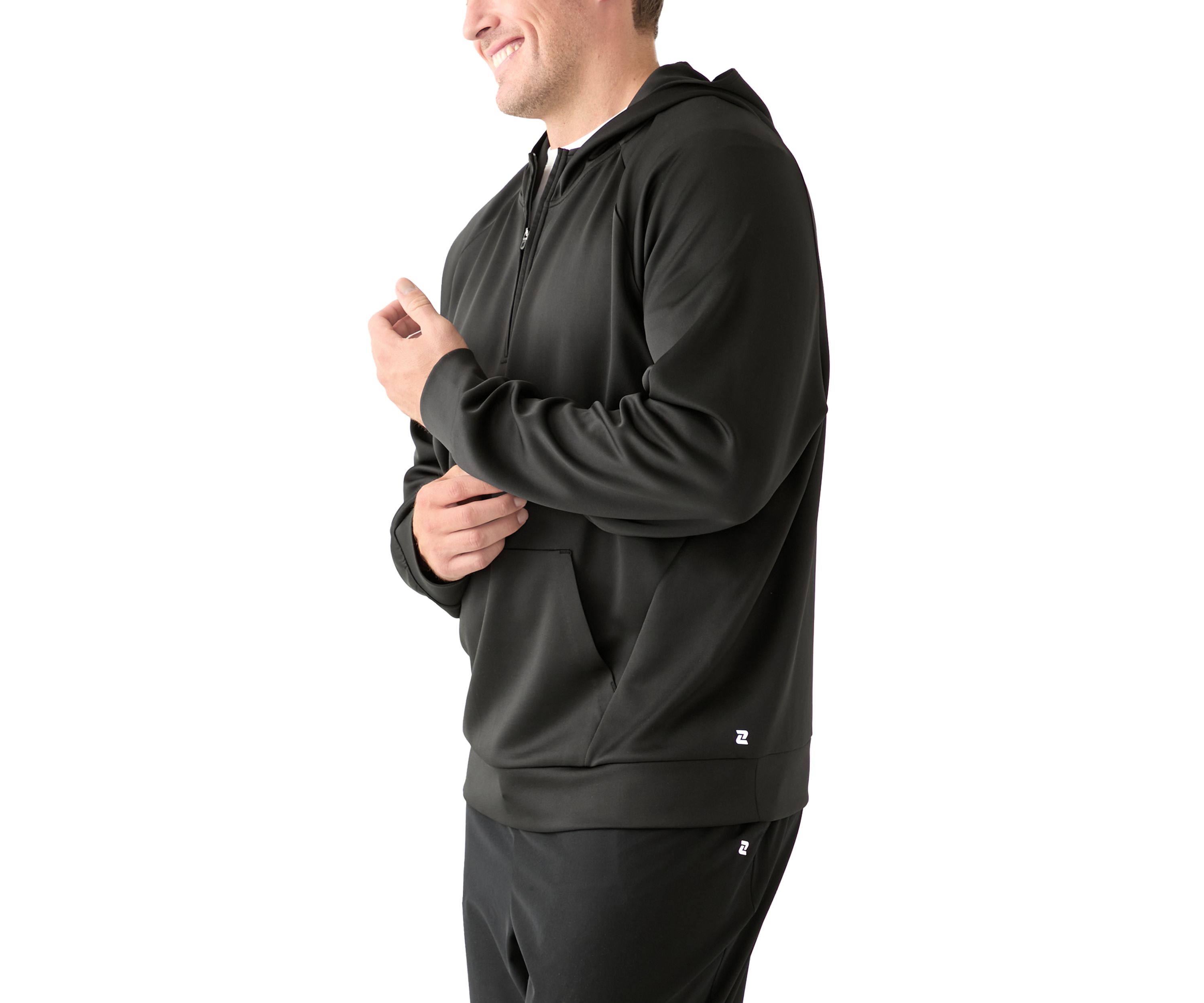 Big & Tall Triple Knit Quarter Zip Hoodie