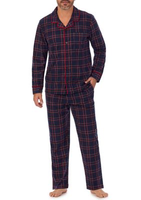 Cuddl Duds Men s Cozy Lodge Notch Collar Pajama Set belk