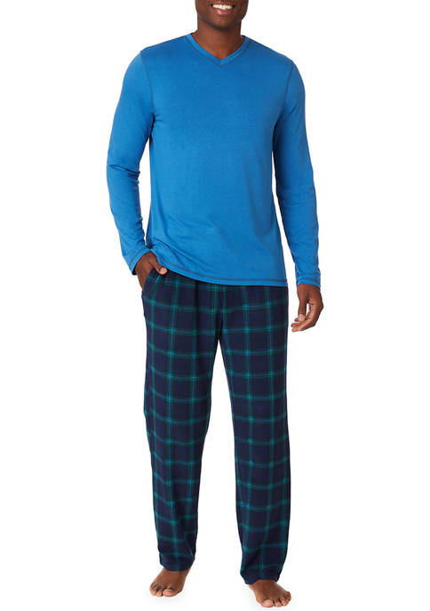 Mens Cabin Fleece Pajama Set