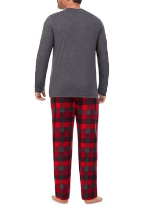 Cuddl Duds® Men's Cabin Fleece Pajama Set