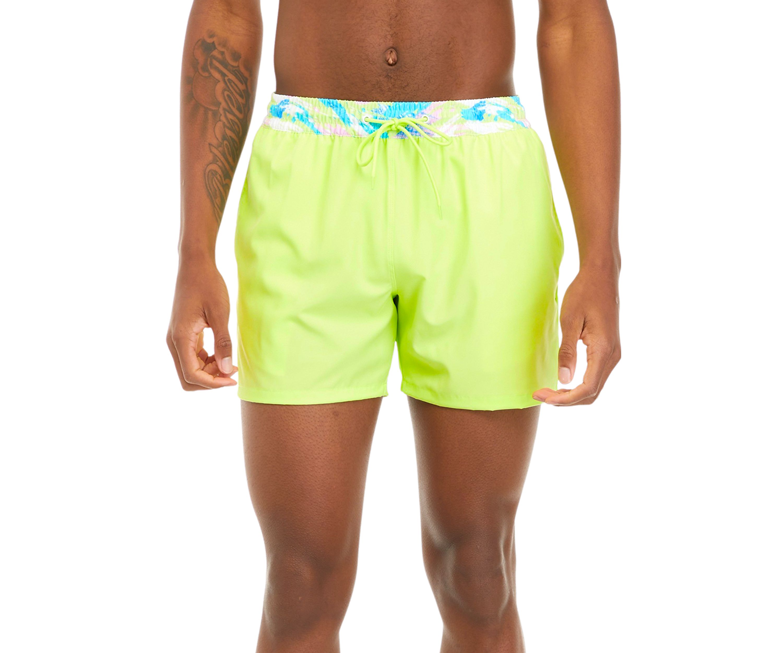 Printed Waistband Swim Trunks 