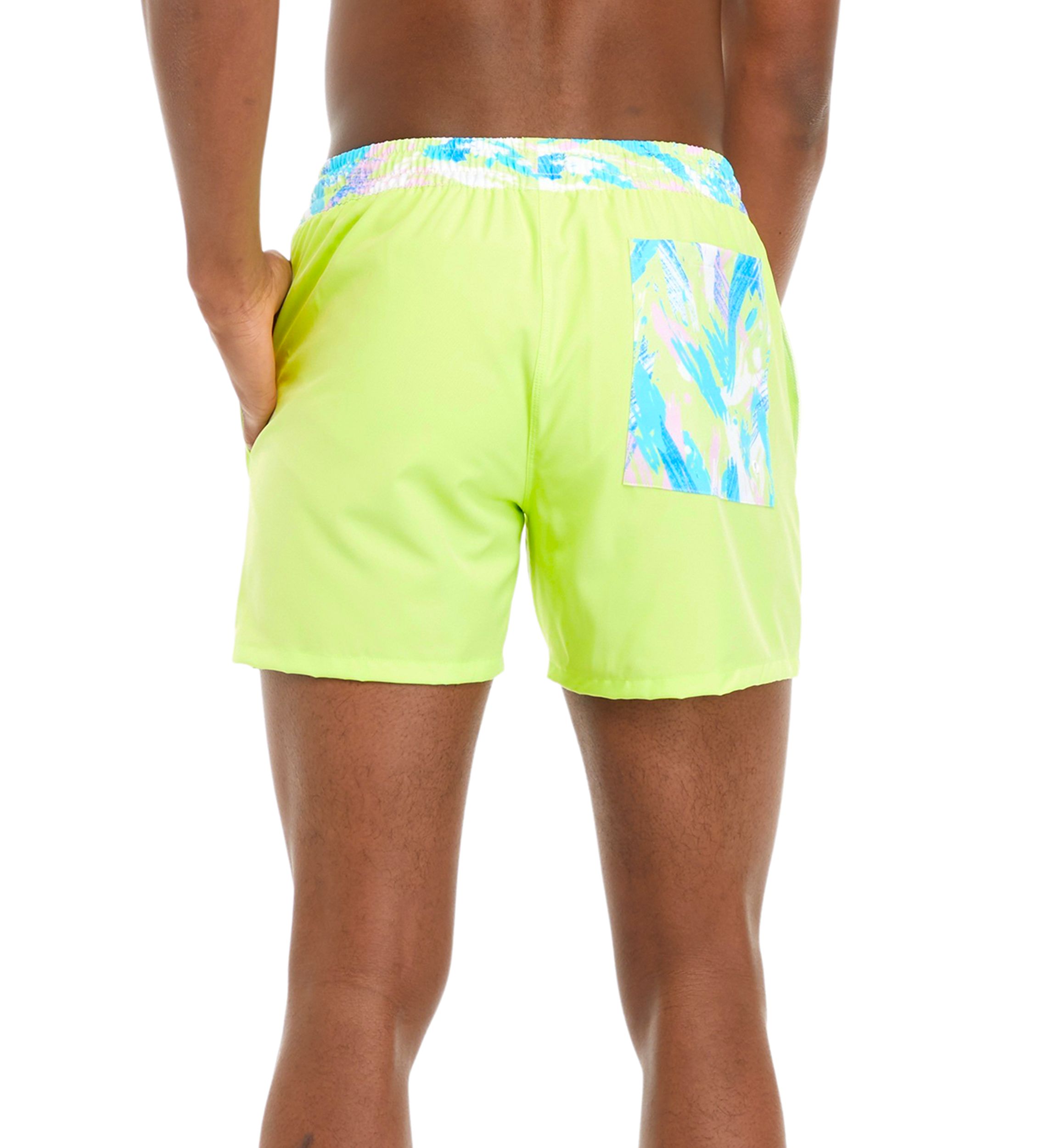 Printed Waistband Swim Trunks 