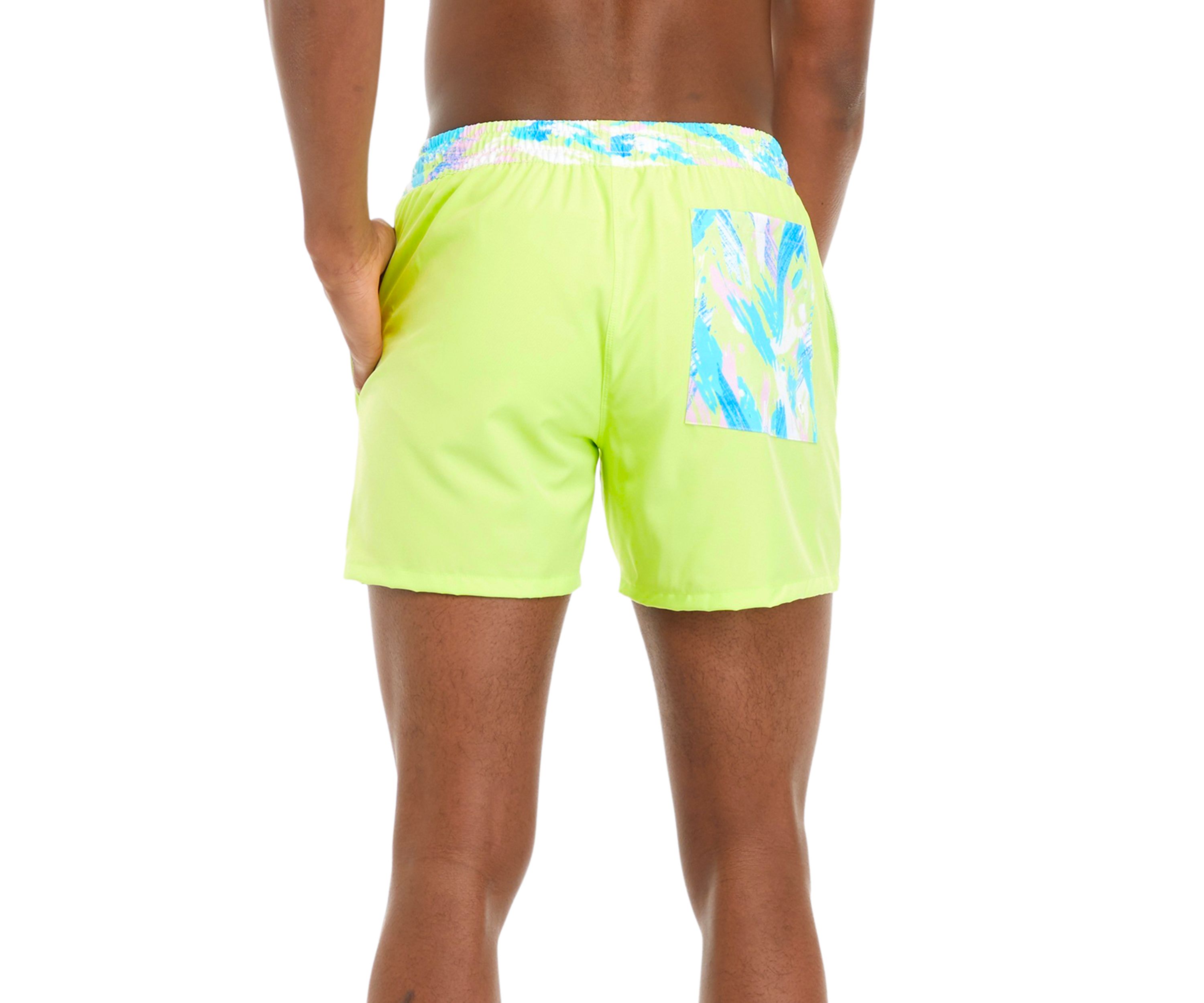 Printed Waistband Swim Trunks 