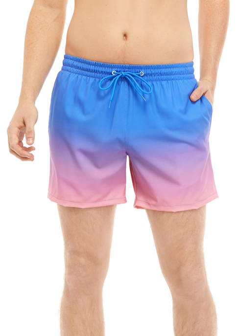 Cabana by Crown & Ivy™ Ombr&eacute; Swim Trunks