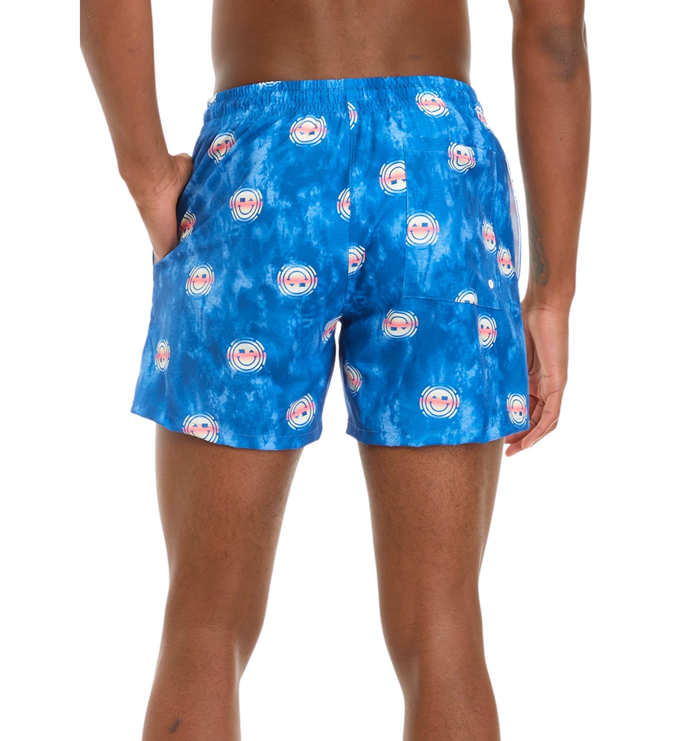 Smiley Graphic Swim Trunks 