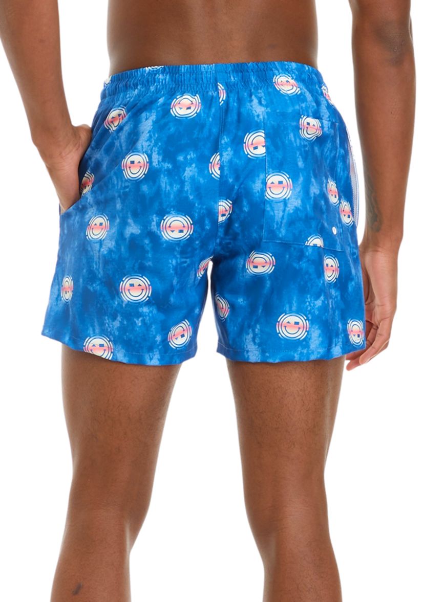 Smiley Graphic Swim Trunks 