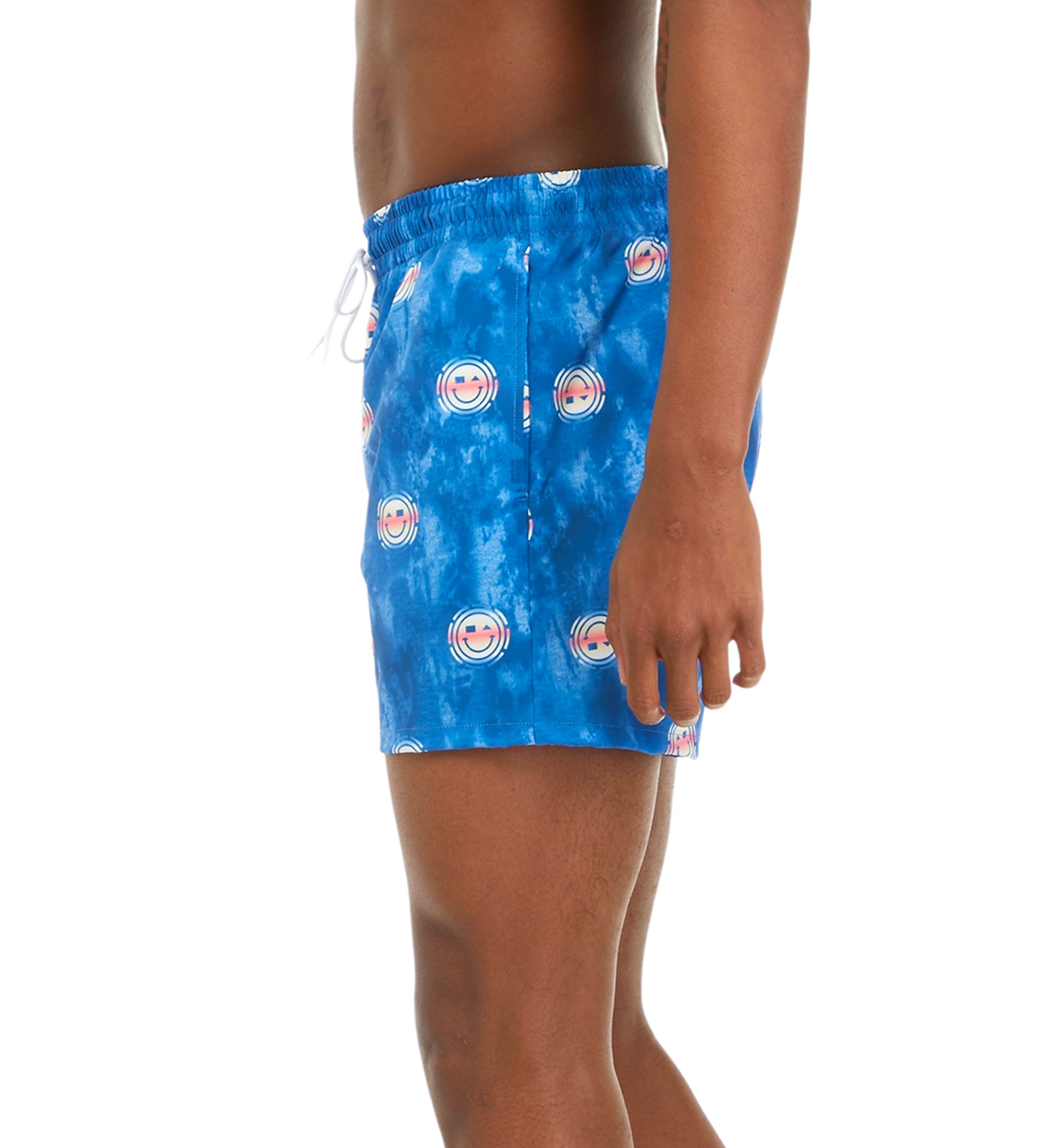 Smiley Graphic Swim Trunks 