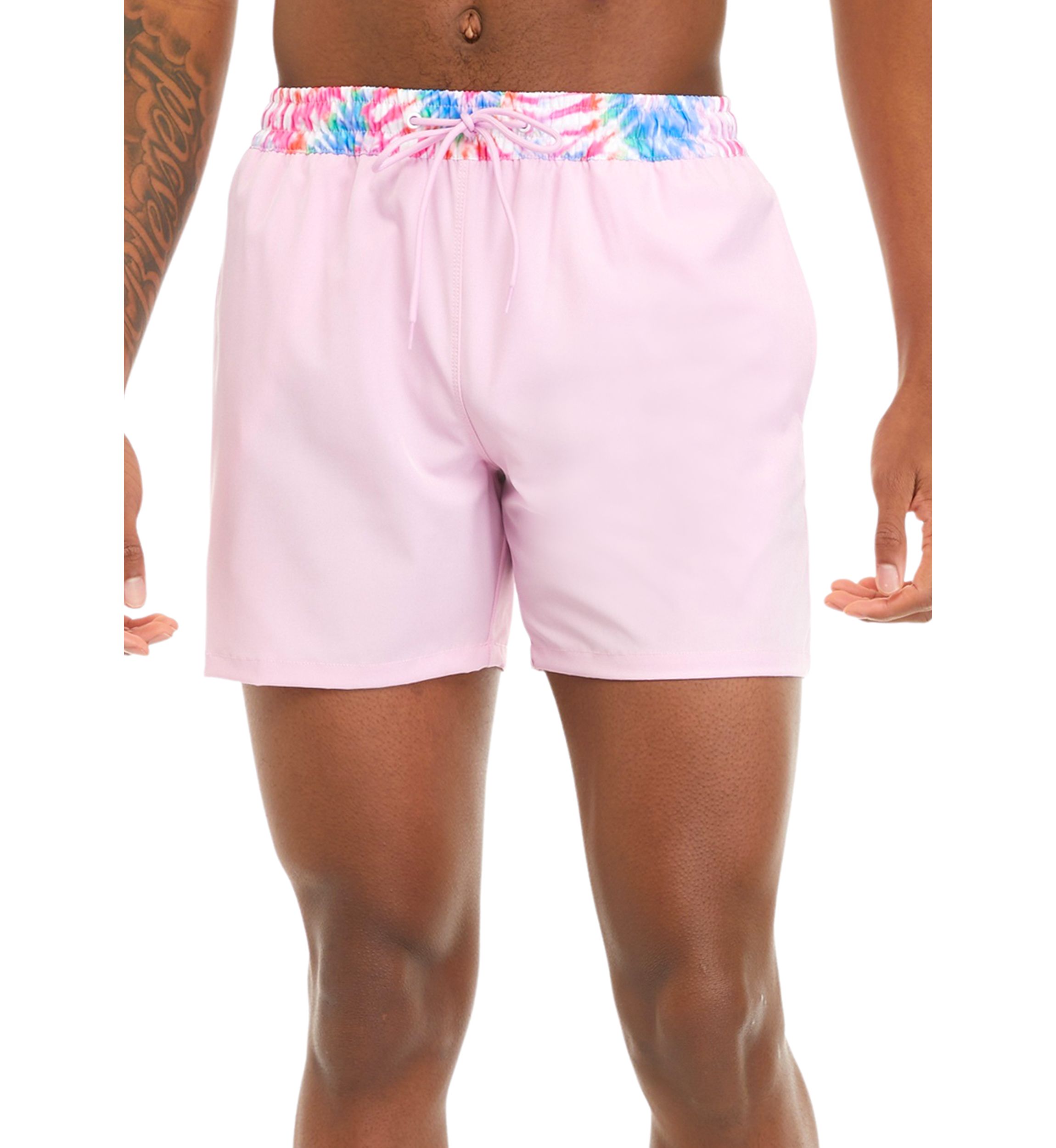 Printed Waistband Swim Trunks 