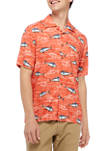 Short Sleeve Printed Fishing Shirt 