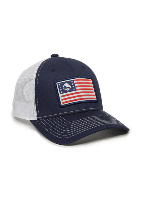 Ocean + Coast® American Flag with Logo Hat