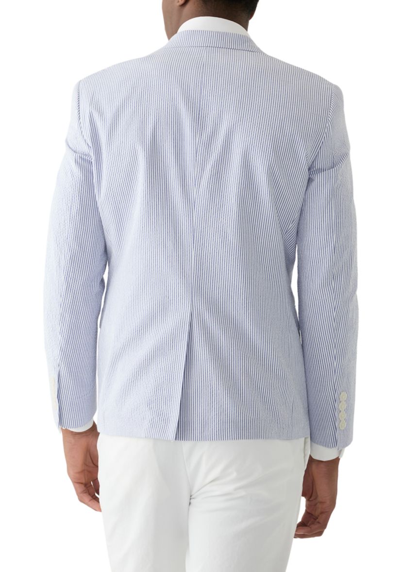 Chambray Seersucker Stripe Suit Separate Jacket