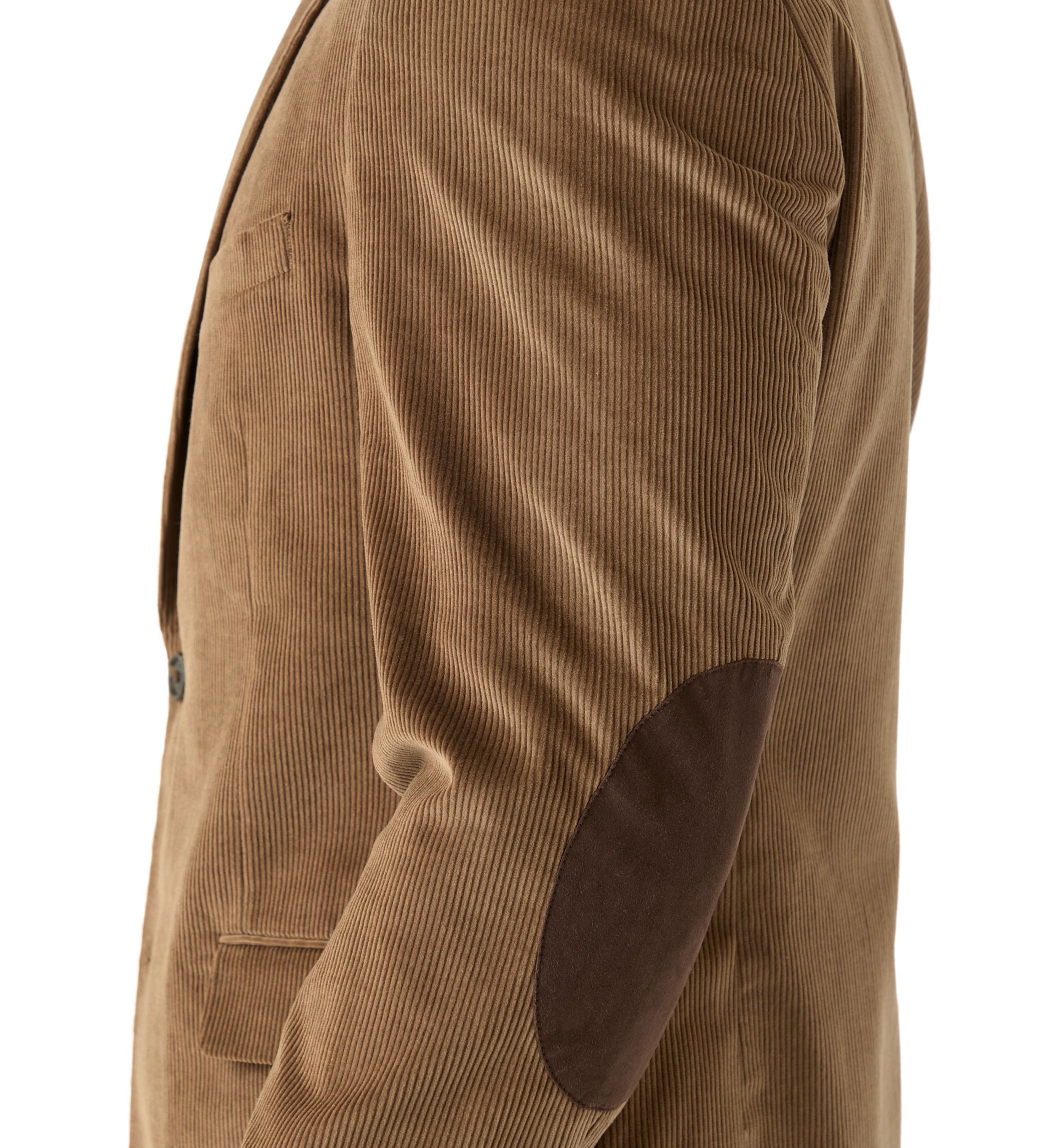 Mens Corduroy Sport Coat with Faux Suede Elbow Patch