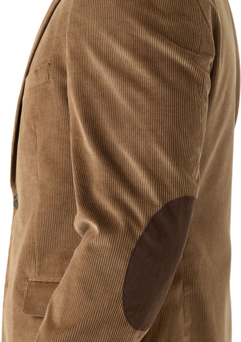 Mens Corduroy Sport Coat with Faux Suede Elbow Patch