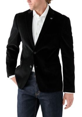 Crown & Ivy Men's Corduroy Sport Coat, Black, 40 Regular