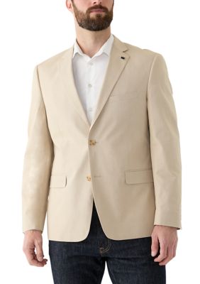 Crown & Ivy Men's Chambray Sport Coat, Tan, 46 Regular