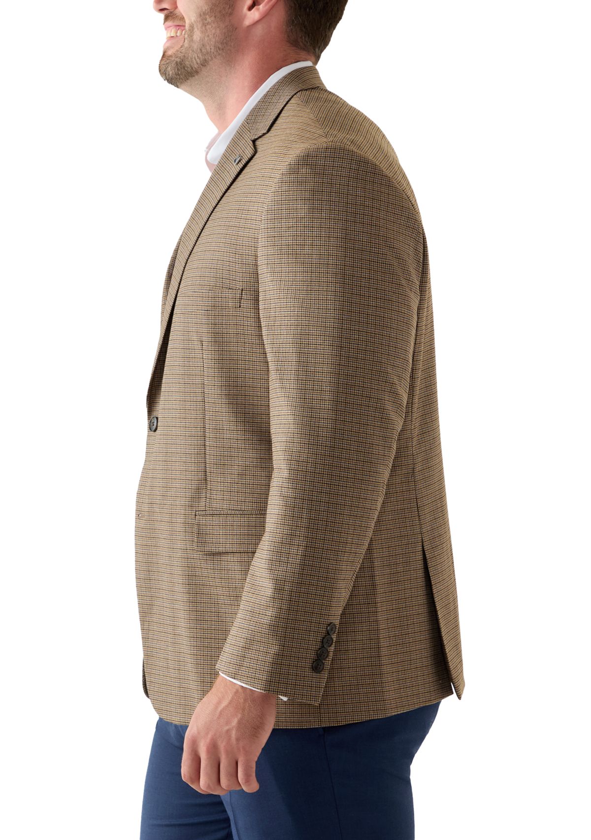 Mens Houndstooth Check Sport Coat