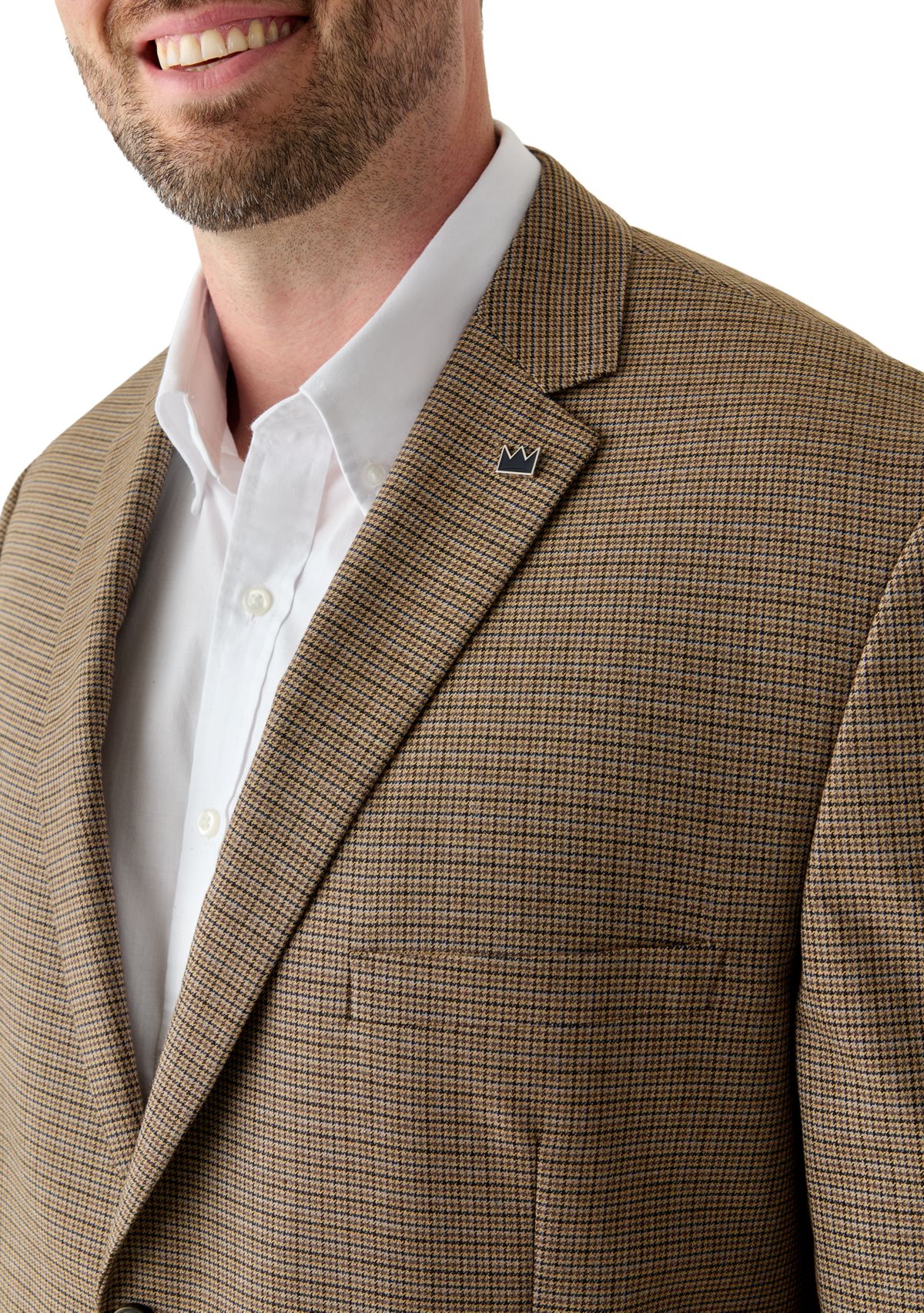 Mens Houndstooth Check Sport Coat