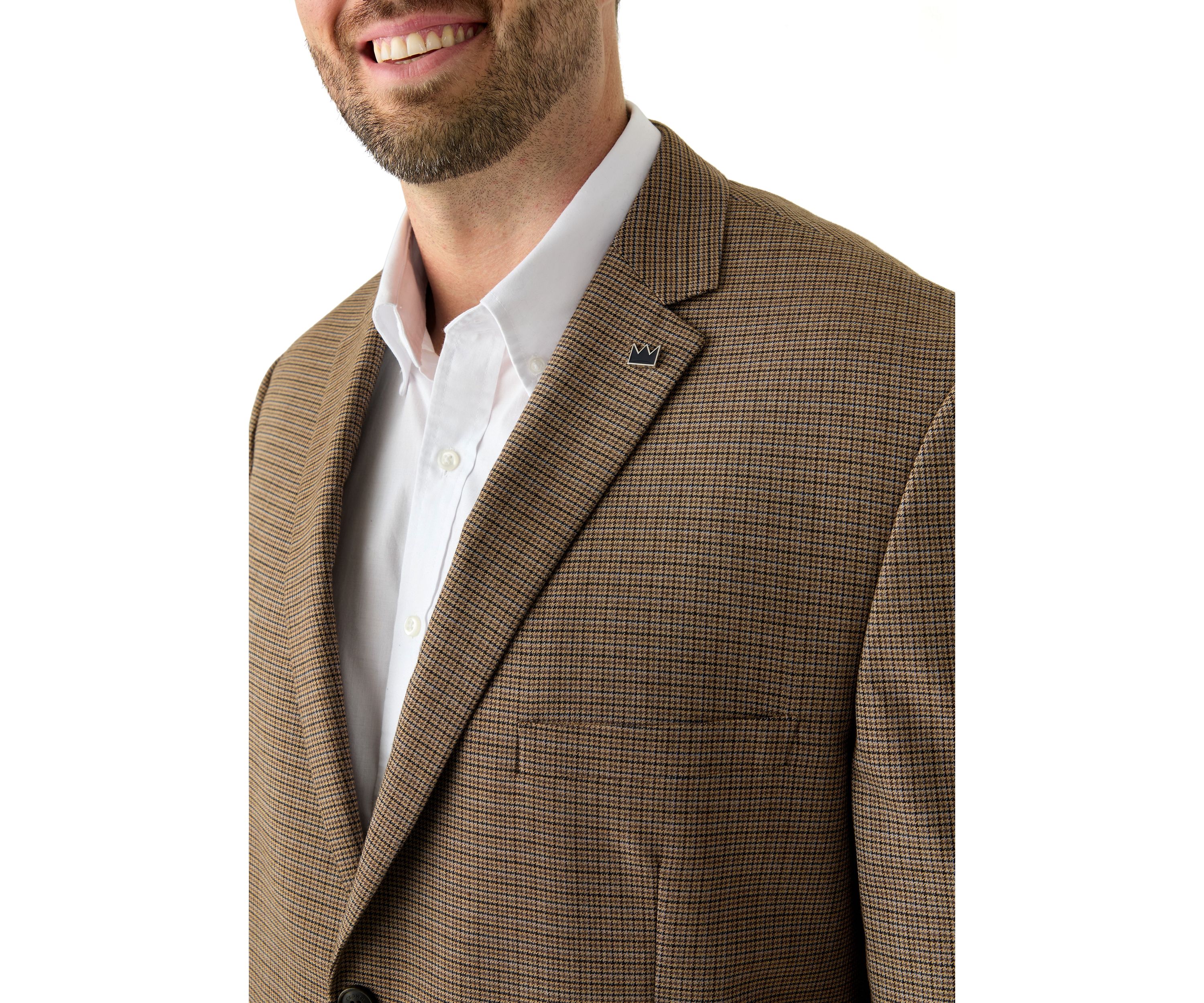 Mens Houndstooth Check Sport Coat