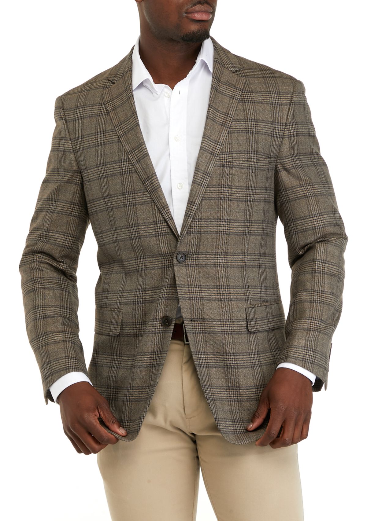 Brown Plaid Sport Coat
