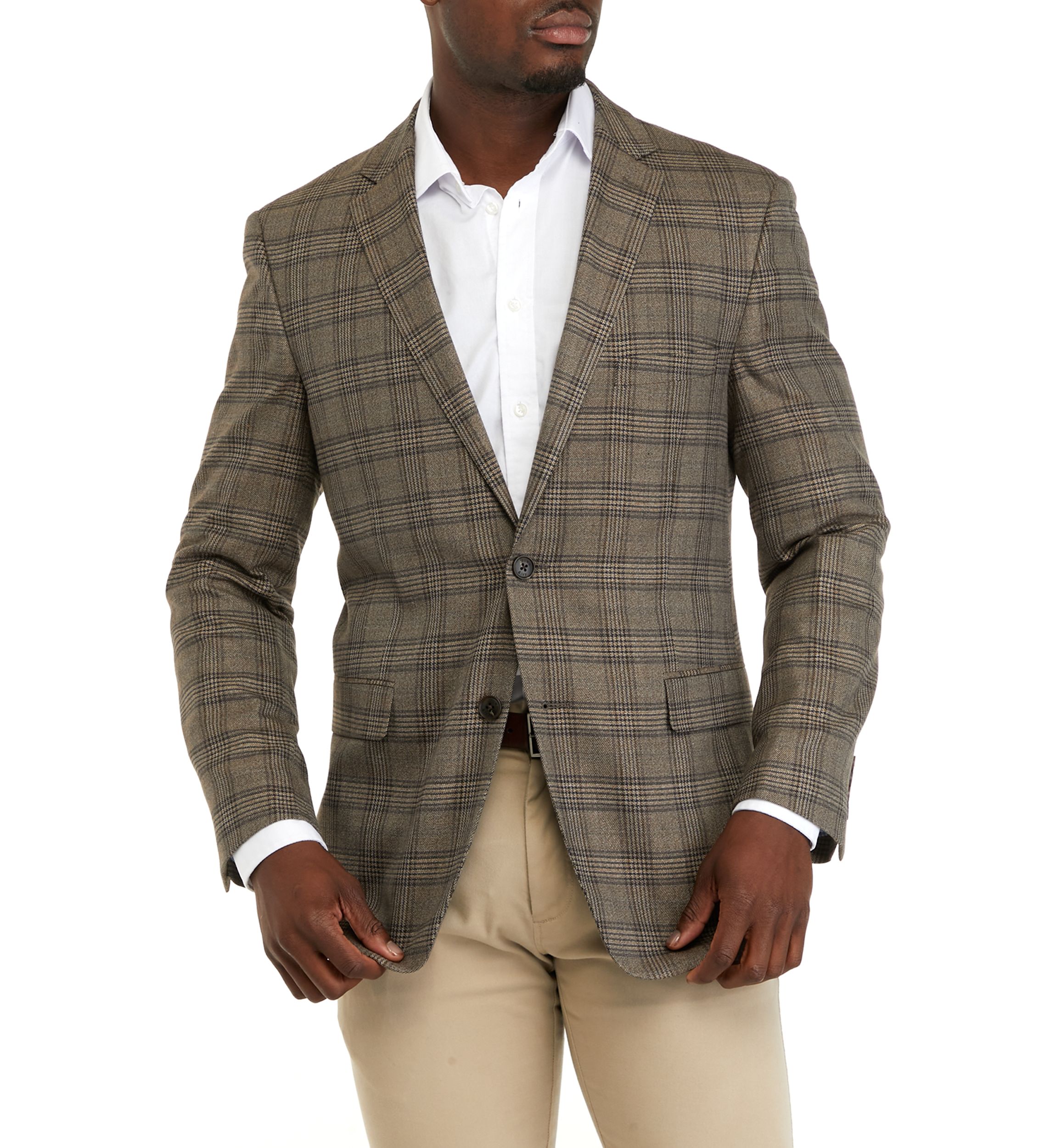 Brown Plaid Sport Coat