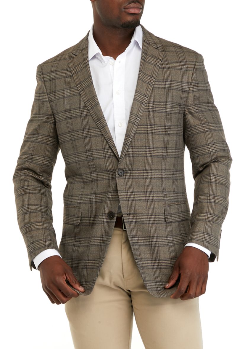 Brown Plaid Sport Coat