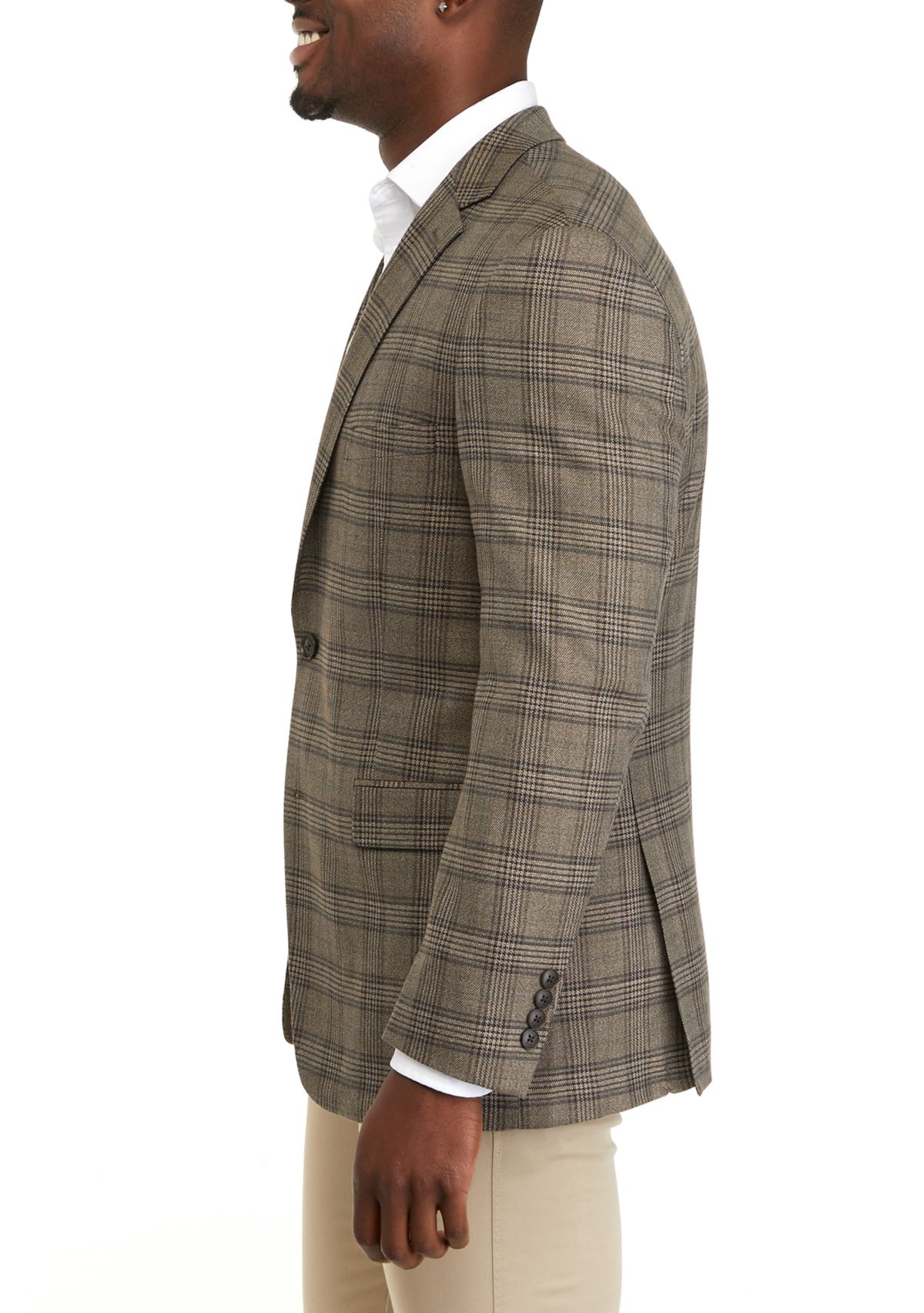 Brown Plaid Sport Coat