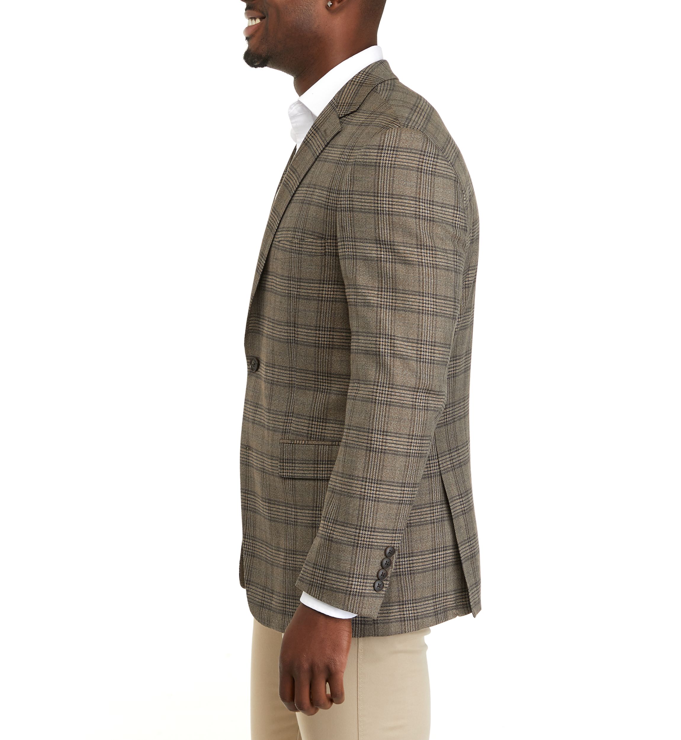 Brown Plaid Sport Coat