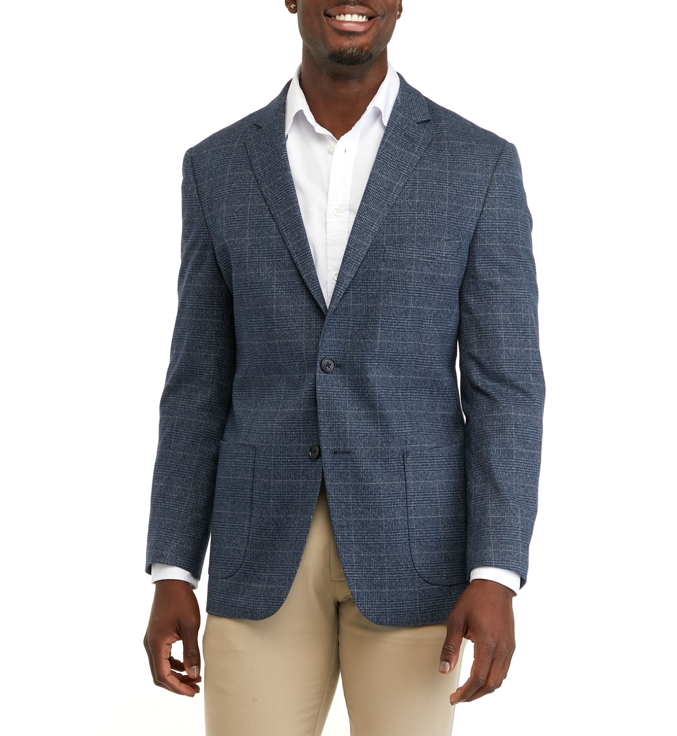 Plaid Patch Pocket Sport Coat 
