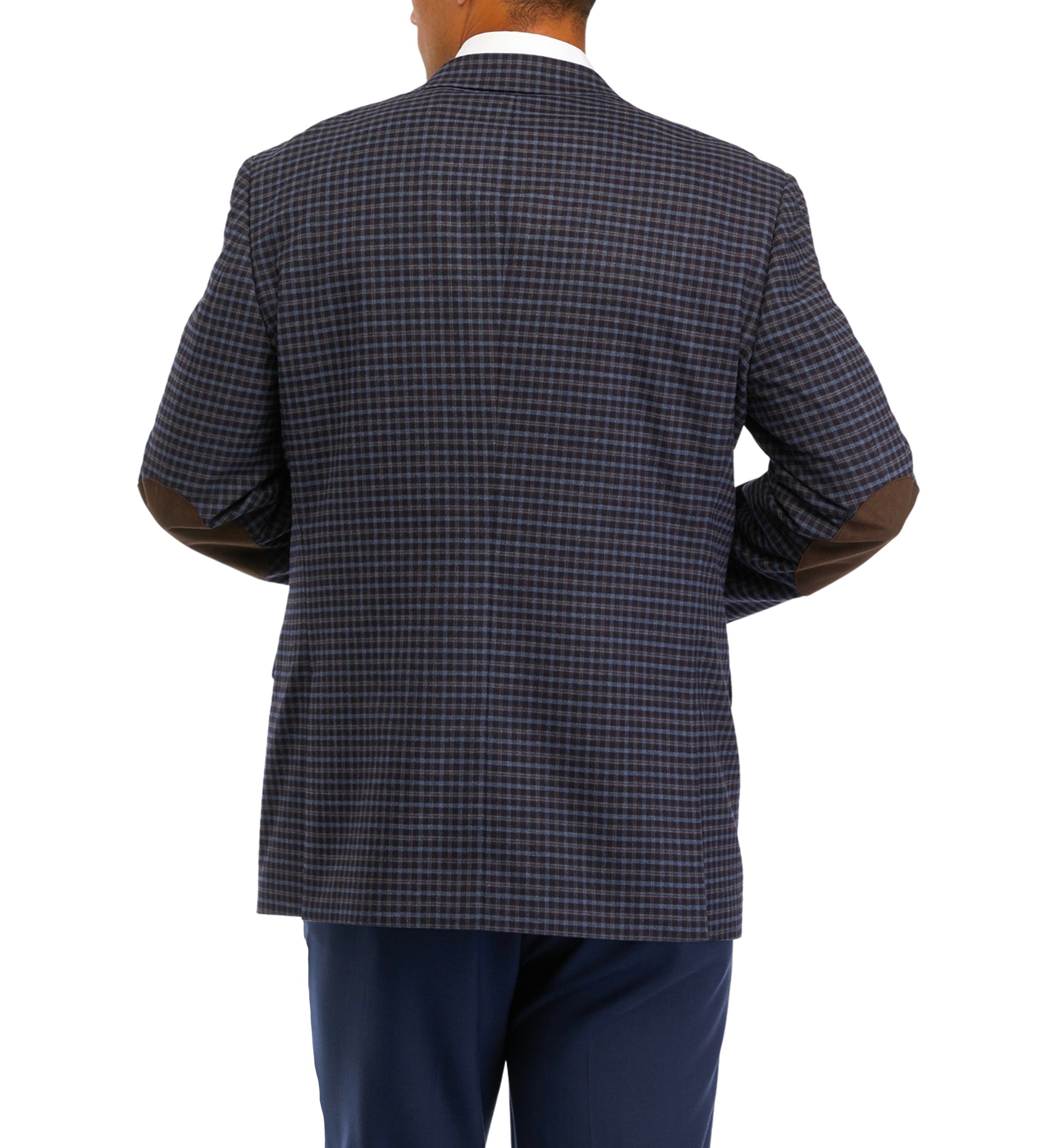 Check Faux Suede Sportcoat