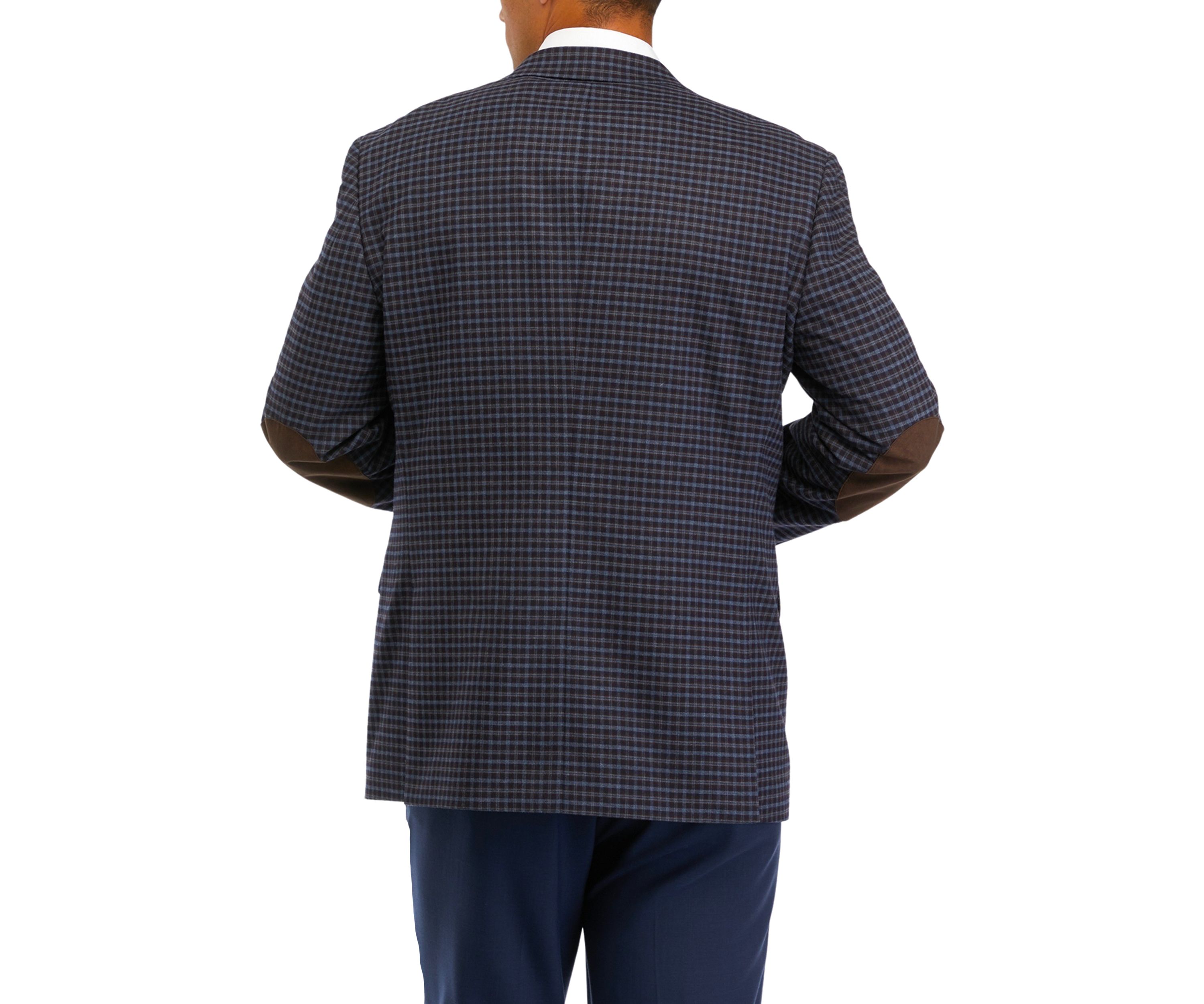 Check Faux Suede Sportcoat