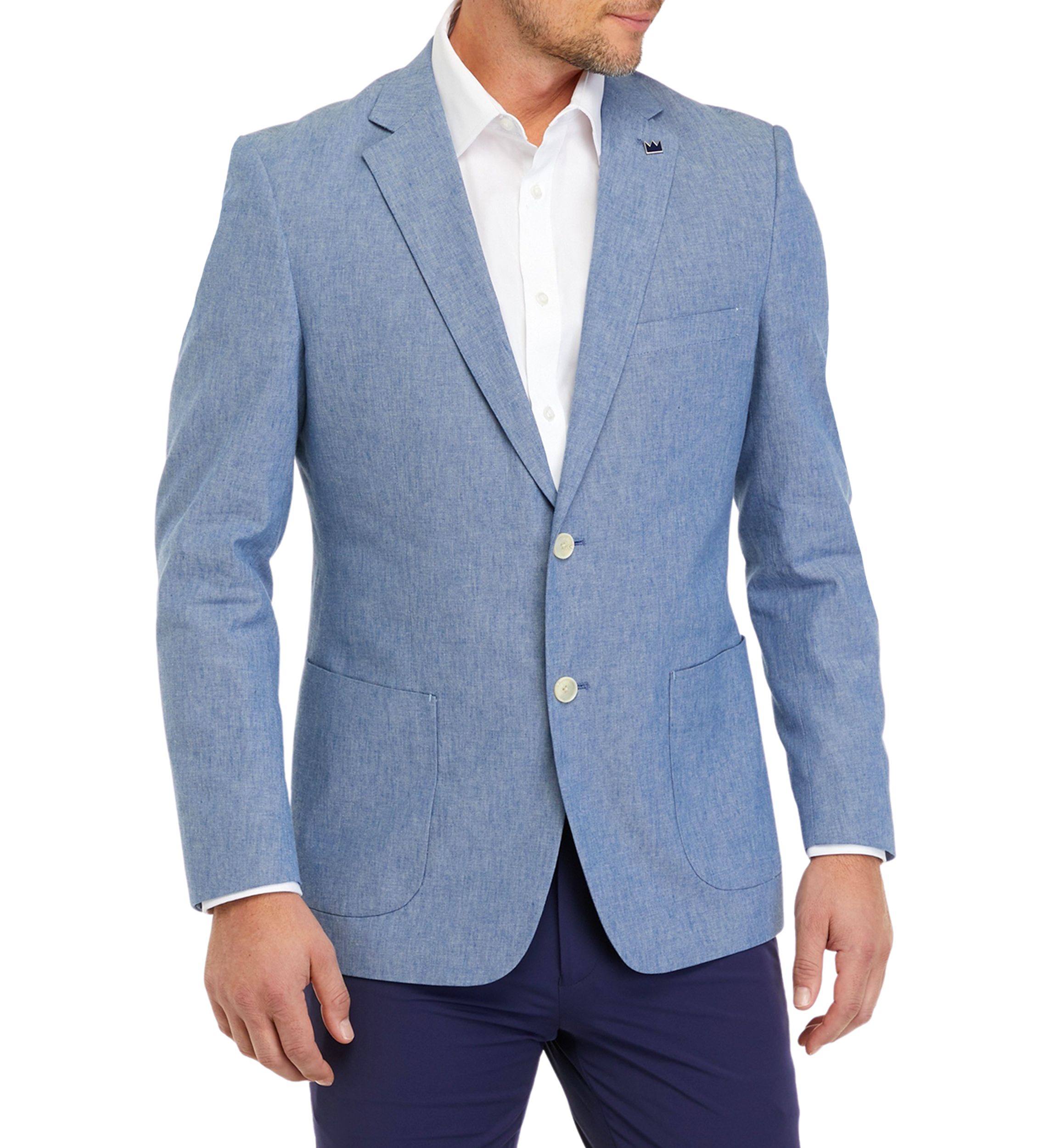 Blue Linen Sport Coat