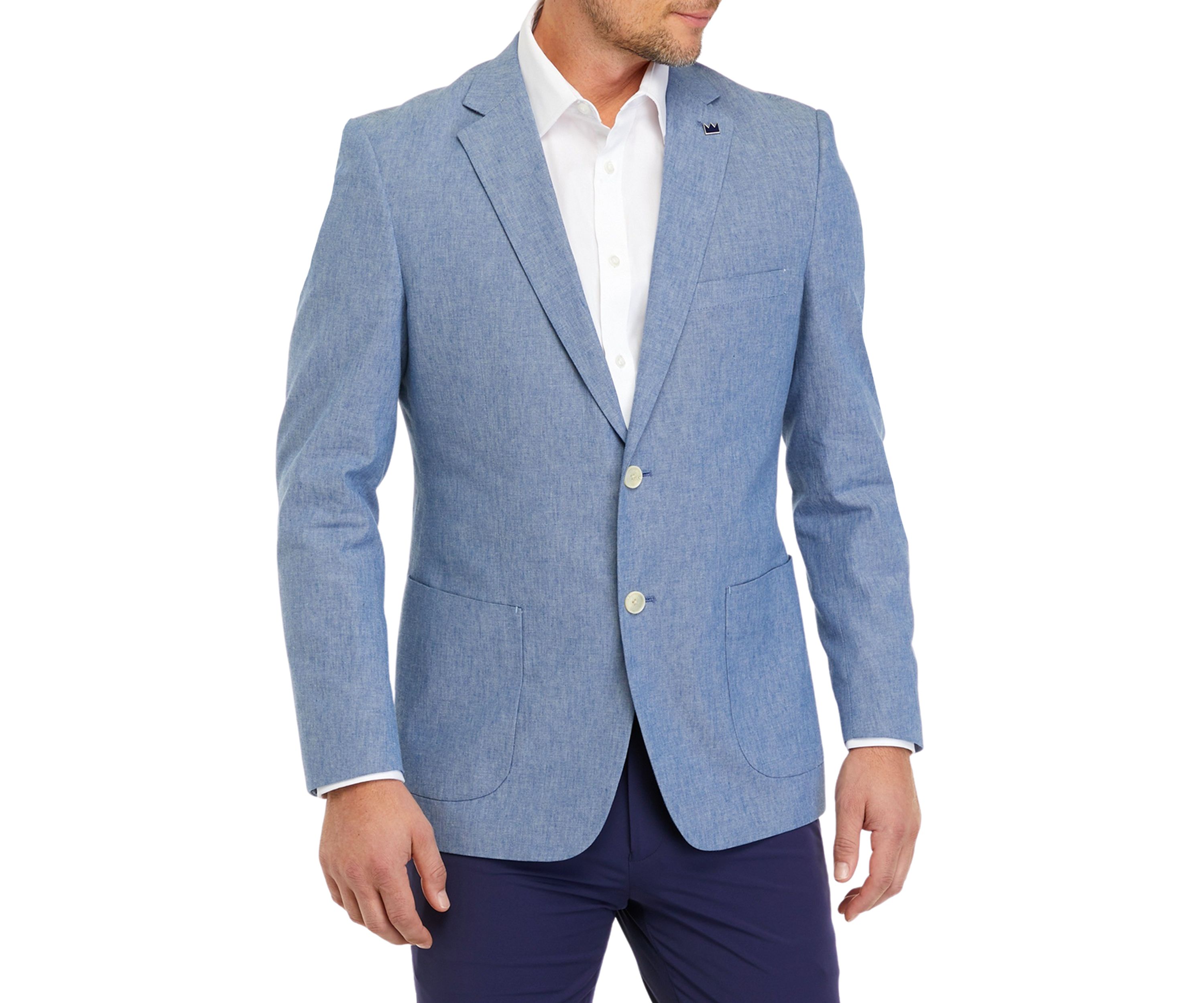 Blue Linen Sport Coat