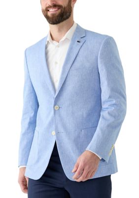 Crown & Ivy Men's Blue Linen Sport Coat, 48 Regular