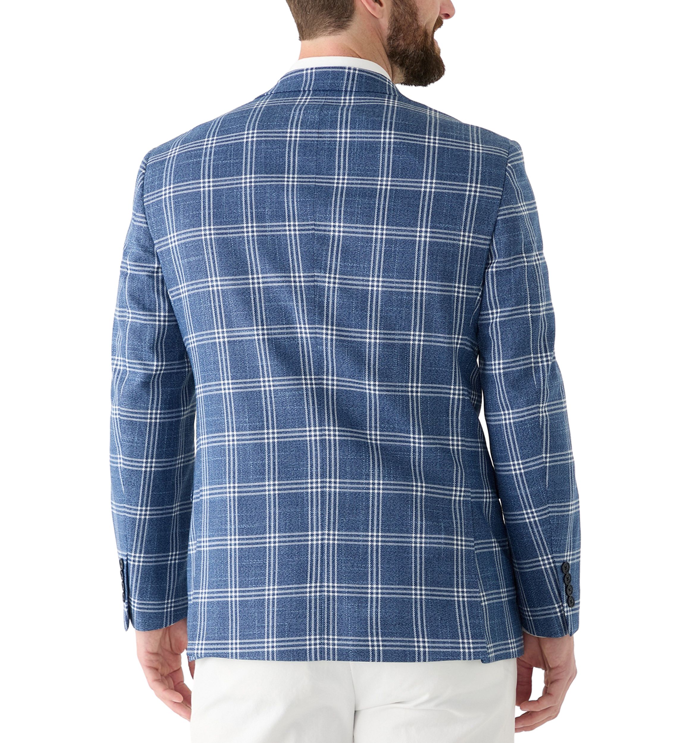 Blue Plaid Suit Jacket