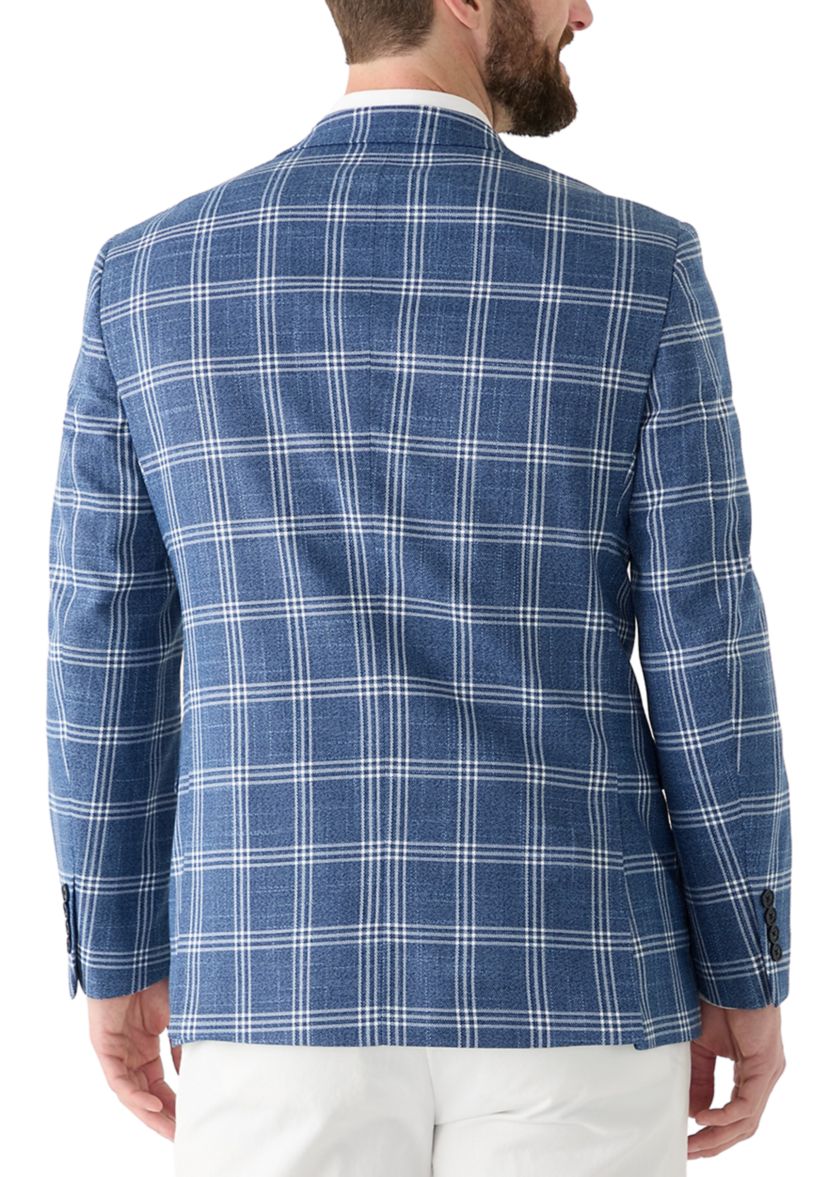 Blue Plaid Suit Jacket