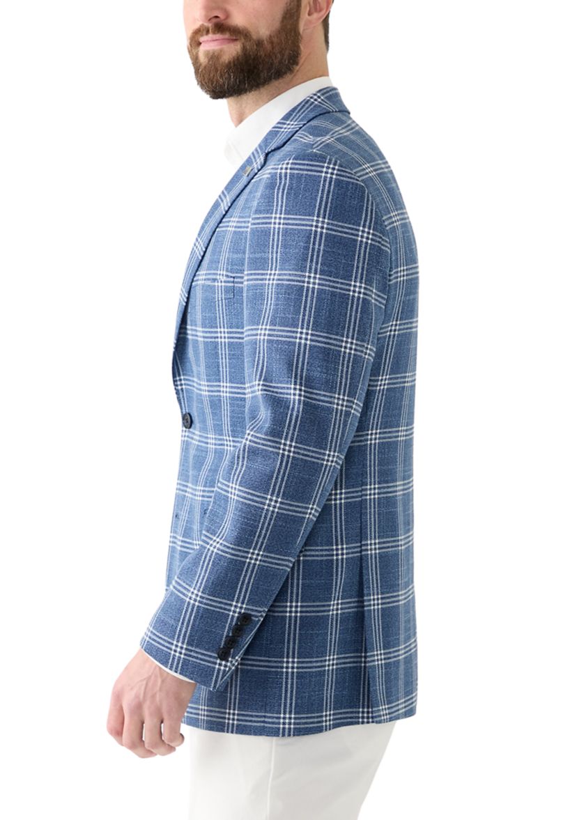 Blue Plaid Suit Jacket
