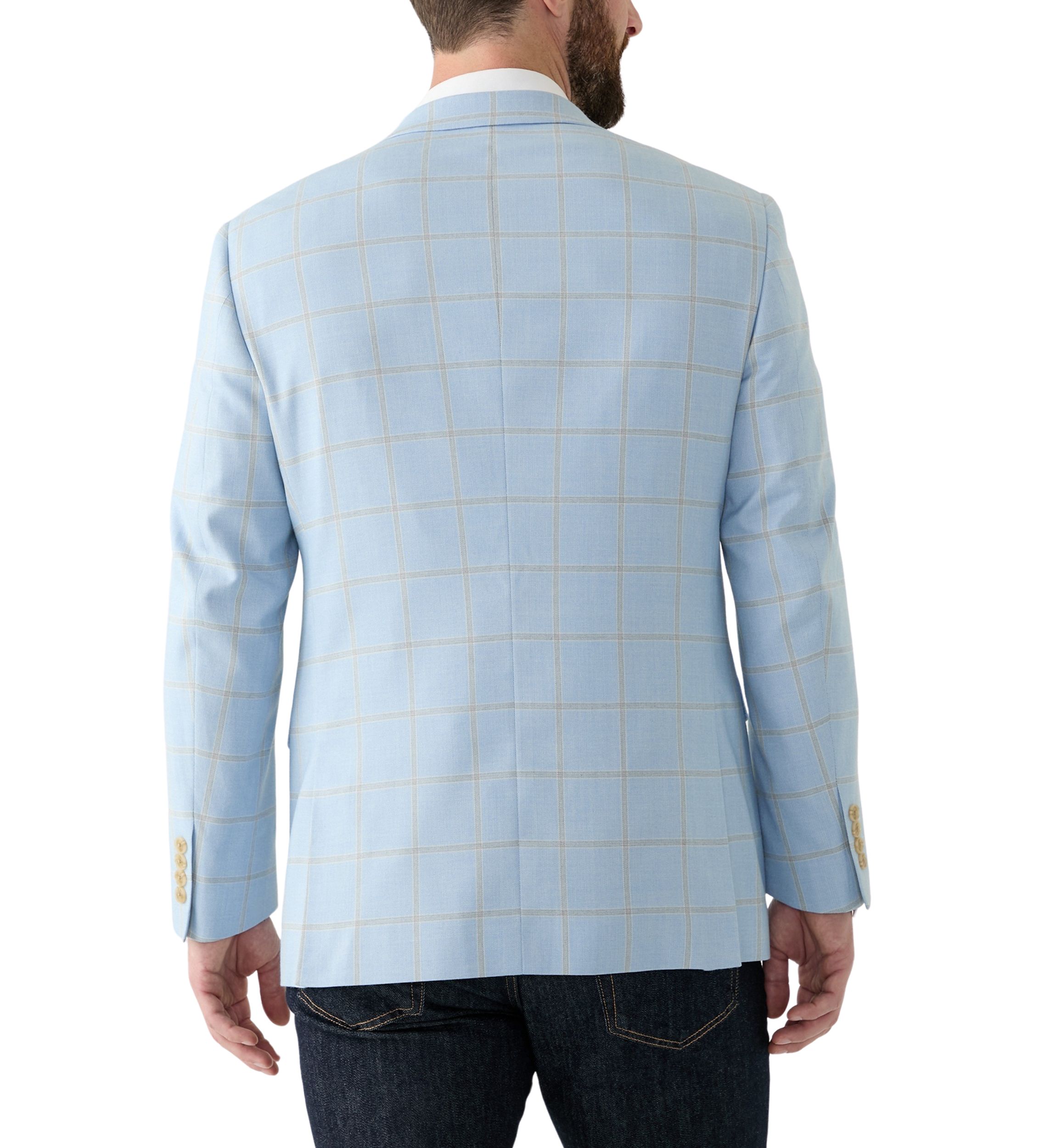 Windowpane Printed Suit Separate Jacket
