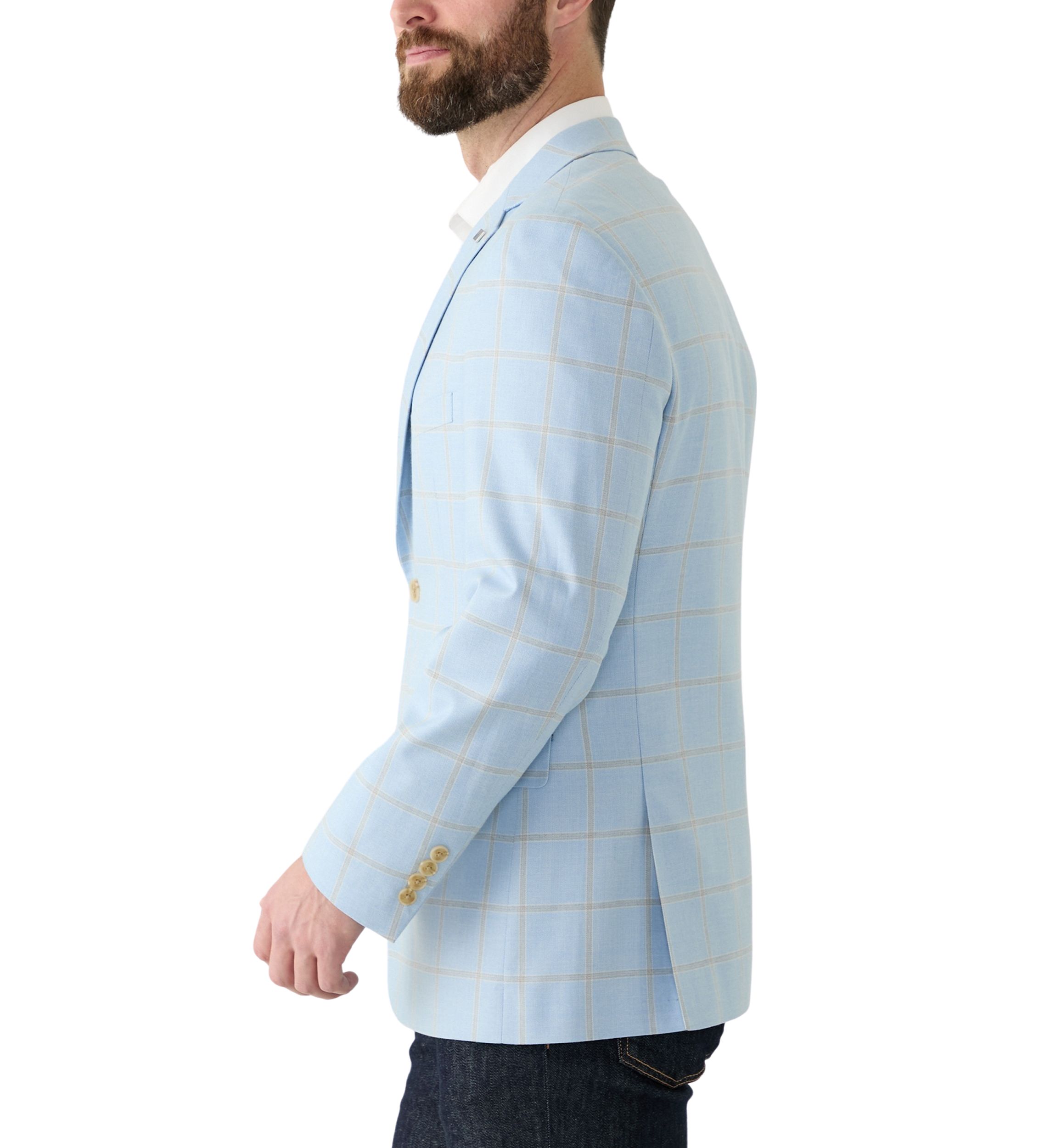 Windowpane Printed Suit Separate Jacket
