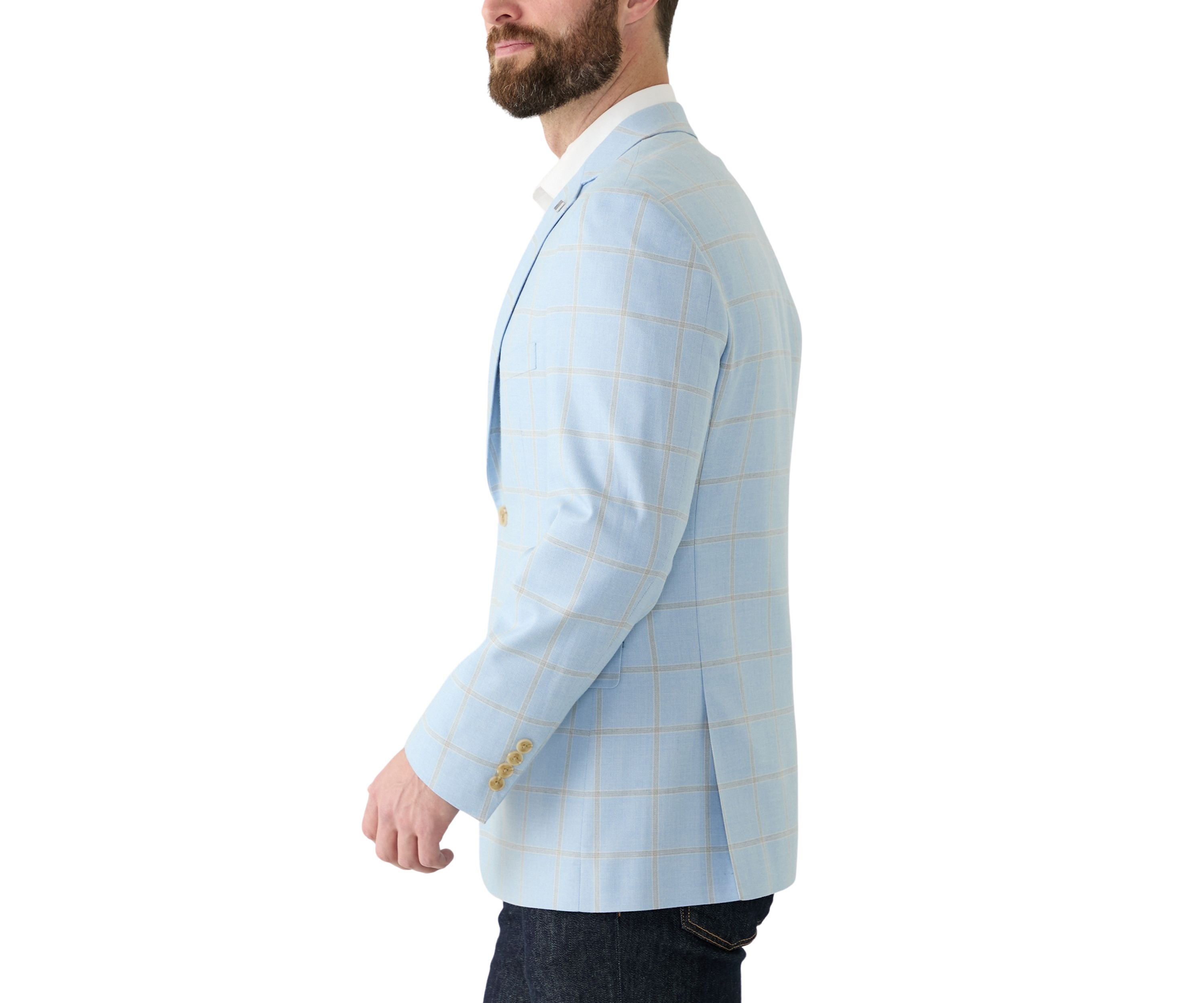 Windowpane Printed Suit Separate Jacket