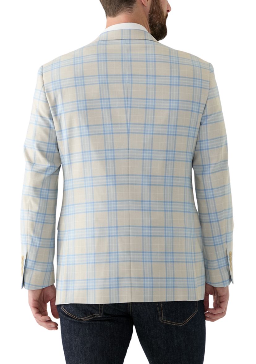 Big & Tall Plaid Printed Sportcoat