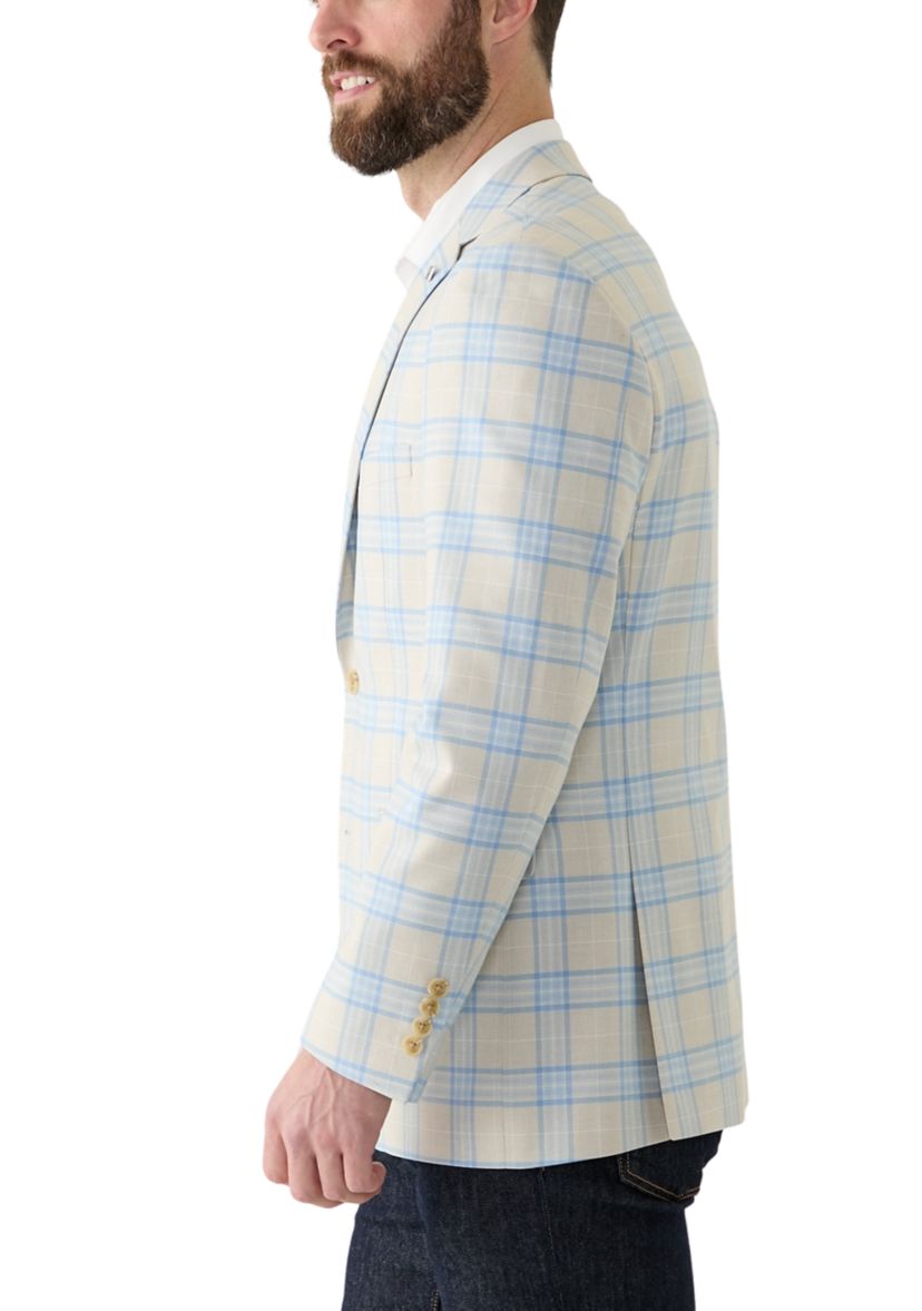 Big & Tall Plaid Printed Sportcoat