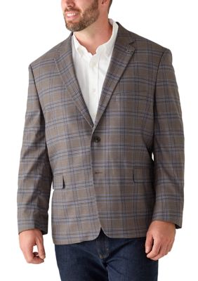 Crown & Ivy Men's Big & Tall Plaid Sport Coat
