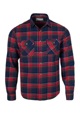 Mountain Khakis Men's Park Flannel Shirt, Navy Blue, Small -  0190342352018