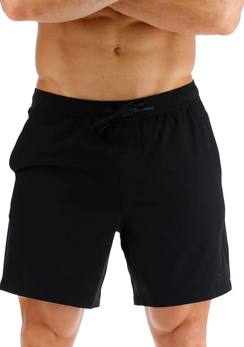 TYR Men's Skua Volley Swim Shorts (Black, L)